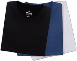 Kit Com 3 Camisetas Masculinas Básicas Slim Gola V