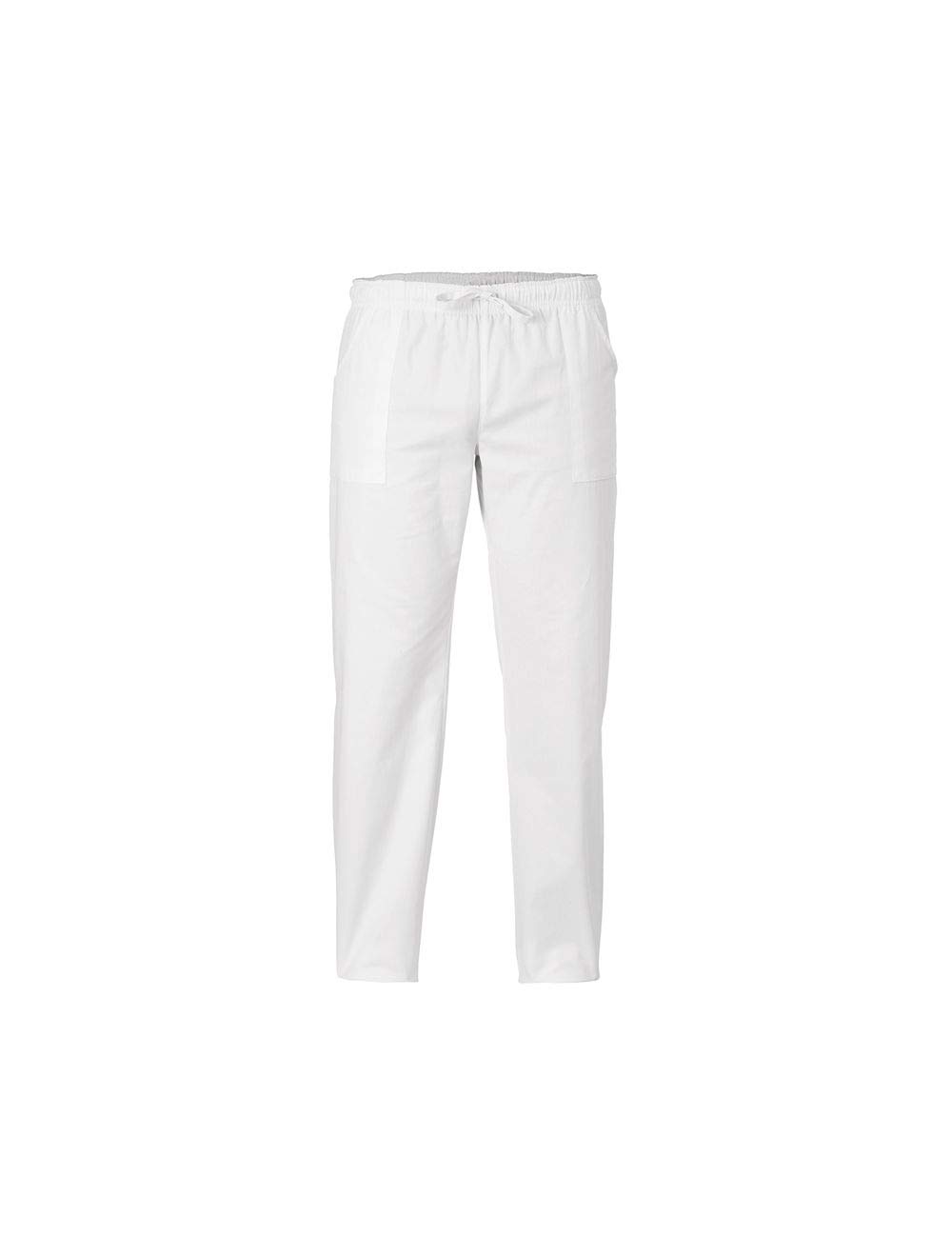 GIBLOR'S Pantalone Bianco Unisex Alan con Elastico