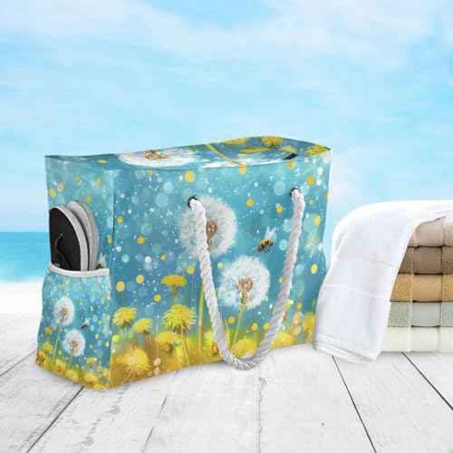 Image of senya Large Beach Bags Totes Swim Canvas Tote Shoulder Bag Water Resistant Bags for Gym Travel Daily