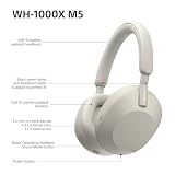 Sony WH-1000XM5 Hard Case Premium Noise Cancelling Wireless Over-Ear Headphones, Bluetooth, Clear Call Quality, Hi-Res Audio, Up to 30hr Battery Life, Includes Hard Case, iOS & Android - Silver - 11