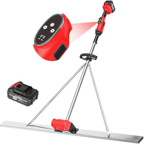 Outil Vibrant pour Béton RèGle Nivellement Ciment Chape éLectrique Kit vibratoire pour Chape à béton, béton, kit vibratoire électrique sans Fil pour Chape à béton, Batterie 6000 mAh, nivel