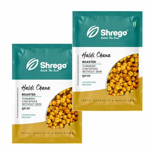 Image of Shrego Haldi Roasted Whole Chana (Turmeric Chickpeas Without Husk) Vacuum Packed (700 gm)