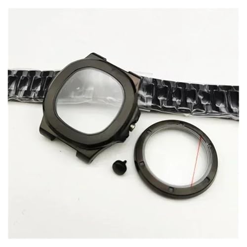 ZHGUIMING vP[X 39mm NH38 vP[X Tt@CA~[ PPP[XLbg NH35/4R/NH38[ugp vCp[c(Black case strap)