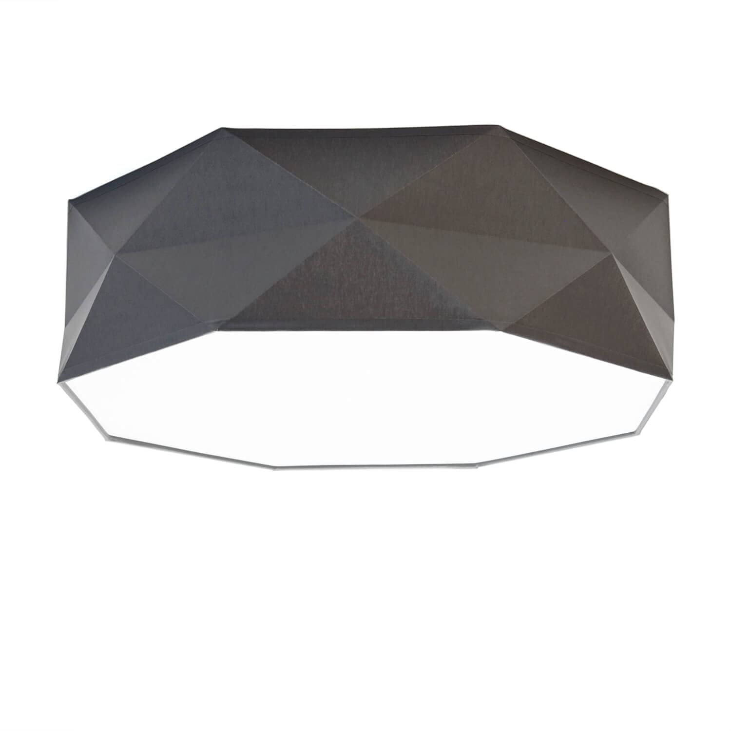 XL Deckenleuchte KANTO eckig in grau 4-flammig 52x52cm 4x E27 blendfreies Licht modern für Wohnzimmer Schlafzimmer Deckenlampe
