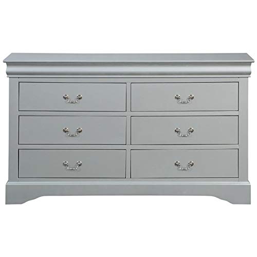 Acme Furniture Dresser With 6 Storage Drawers, Grey #TOP2