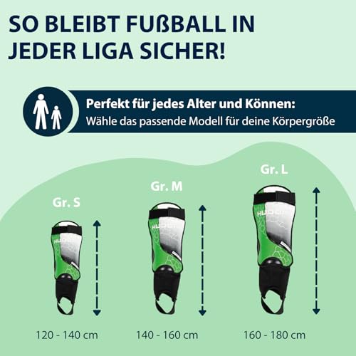 HUDORA Schienbeinschützer mit Knöchelschutz - Bequeme Schienbeinschoner mit Schaumstoff - Fußball Schienbeinschoner mit Knöchelprotektoren… – Ansicht 3