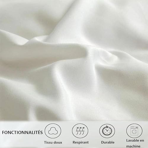 Housse de couette papillon 200x200cm avec 2 taies d'oreiller pour lit double - 3