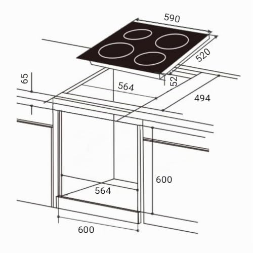 Foto von Herdset: 60cm Einbaubackofen EH6309ED + 59,5cm Glaskeramik Kochfeld EM5901RL Grill Umluft Teleskopauszüge Automatik-Timer 2-fach Wärmeschutzverglasung SET6309ED