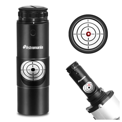 Astromania Laser Collimator for Newtonian Dobsonian Marca Telescopes, Telescope Alignment 1.25 Inch with 7 Red Laser Bright Levels, Great Telescope Accessories Laser Alignment Tool for Collimation