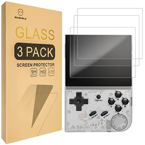 Mr.Shield Screen Protector compatible with Anbernic RG35XX / RG35XX Plus / RG35XX+ [Tempered Glass] [3-PACK] [Japan Glass with 9H Hardness]