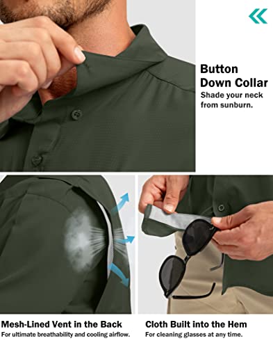G Gradual Men'S Fishing Shirts With Zipper Pockets Upf 50+ Lightweight Cool Short Sleeve Button Down Shirts For Men Casual Hiking thumb #4