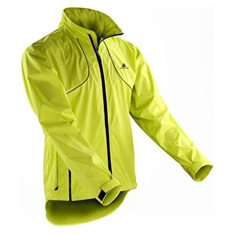 ActivRunner Performance High Visibility Running and Cycling Jacket, Lightweight, Windproof, Waterproof, Reflective. For Men and Women (Medium) Cover