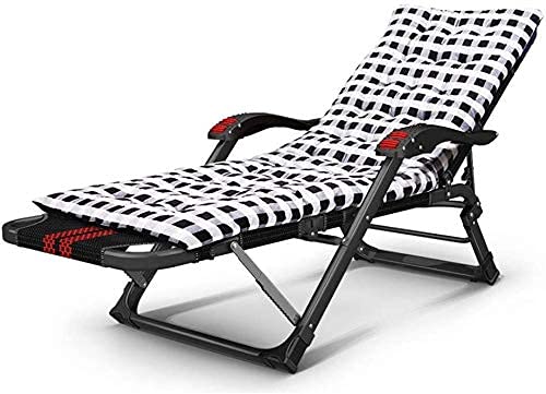 Meubles de Jardin Imperméables avec Chaise Longue Pliante Métal Confortable