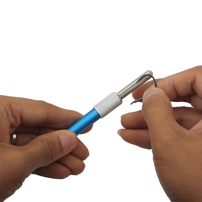 Juego de 2 afiladores de anzuelos multiuso doble punta miniatura 4