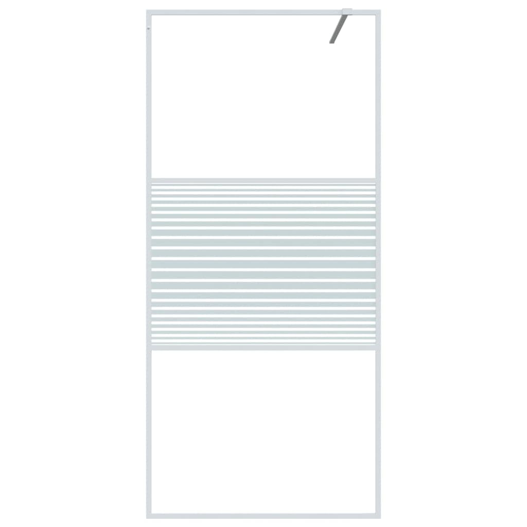 Brokky Mampara de Ducha Vidrio ESG Transparente Blanco 90x195 cm Mampara Ducha Plegable