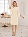 GRACE KARIN Womens Formal Wedding Guest Dress 2026 Chiffon Cocktail Dress Mother of the Bride Dresses Midi Fashion Clothing Beige 12