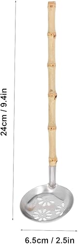 Miniatura 6 de Cuchara de acero inoxidable con mango largo para olla caliente, cuchara espumadora, cucharón ranurado, cucharón, utensilios de cocina (mango de