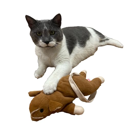 SPOT Super Mouse Sam with Catnip - Lifelike Cat Toy, Fuzzy Mice with Catnip and Crinkle Sound, Extra Large Size for Cuddling, Kicking, Chasing, Playing - 11in Plush Toys, Assorted Colors