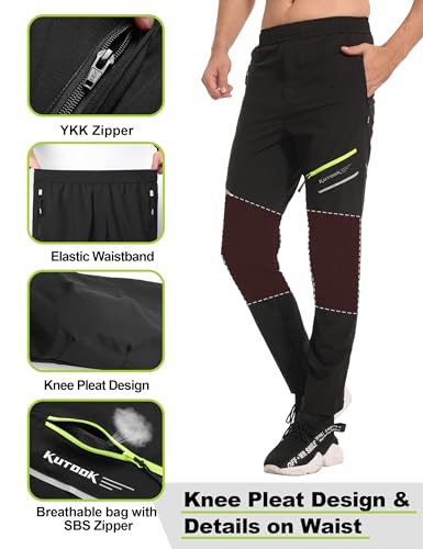 KUTOOK Cycling Bike Pants Summer/Winter Men S-4XL Quick-Dry Breathable Moutain Bike Pants for Outdoor Hiking Running Exercise4