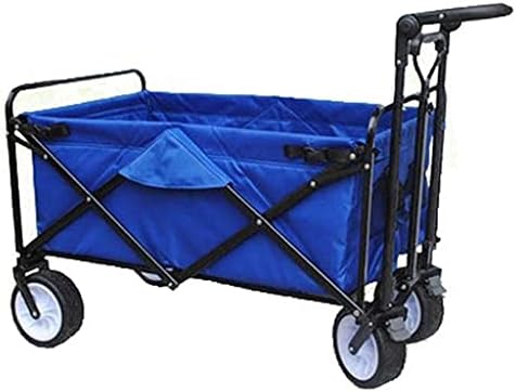 Collapsible Wagon Cart with Wheels Foldable Folding Wagons Carts Silent Universal Wheels,Folding Wagon Folding Wagon Garden Cart Foldable Garden Trolley Beach Wagon Pull Wagon Hand Cart Fold