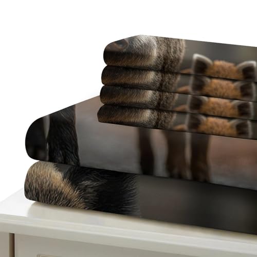 Parure de lit sanglier 3D confortable et housse de couette microfibre single - 7