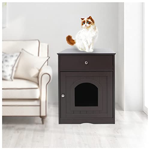 Feer Kitty Litter End Table ， Secret Litter Boxes For Cats Cat House Cat Litter Box Hider ， For Indoor Cats Large #TOP16