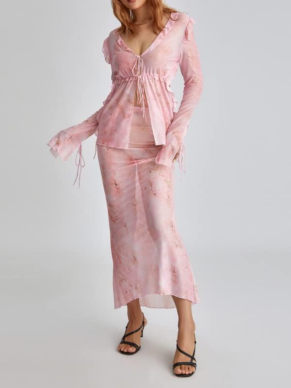 2 Piece Skirt Sets for Women Sexy Low Cut Strapless Crop Top Bodycon Mini Skirt Set Summer Outfits Clubwear3