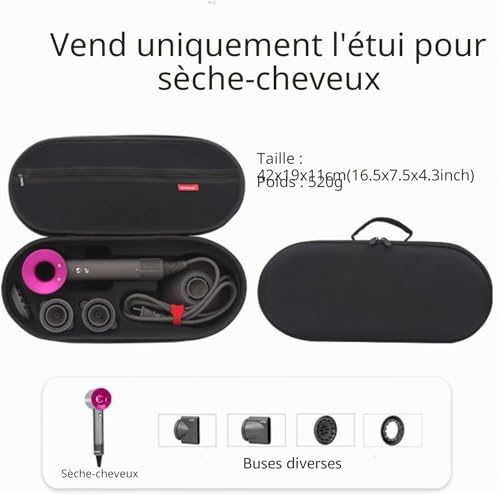 Sac de transport pour sèche-cheveux Dyson étui rigide noir