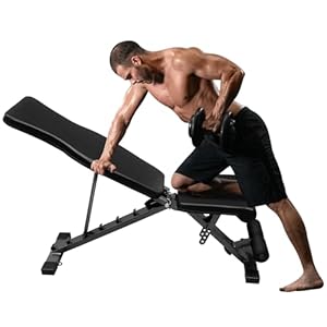 Weight Bench Press, Adjustable Workout Benches for Dumbbell Exercise, 600LBS Foldable Strength Training Benches for Full Body Workout, Multi-Purpose Incline Decline Workout Bench for Home Gym