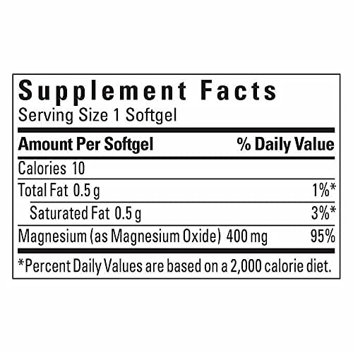 Nature Made Magnesium, 400 Mg, Extra Strength, Softgels, 180 Ct #TOP1