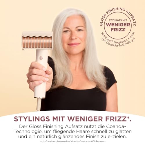 Shark SpeedStyle Haartrockner & RapidGloss Finisher für glattes & welliges Haar, 3 Styler, Schnelltrocknend, Glättet Fliegende Haare, Für Alle Haartypen, Keine Hitzeschäden, Ionisch, Seide, HD333EU 3