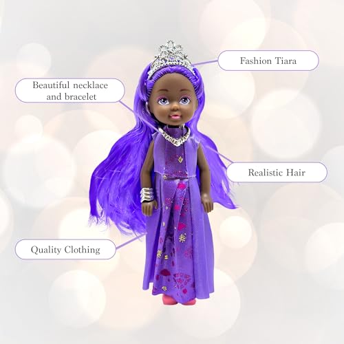 Set de 6 Muñecas Mini Princesas para Niñas miniatura 4