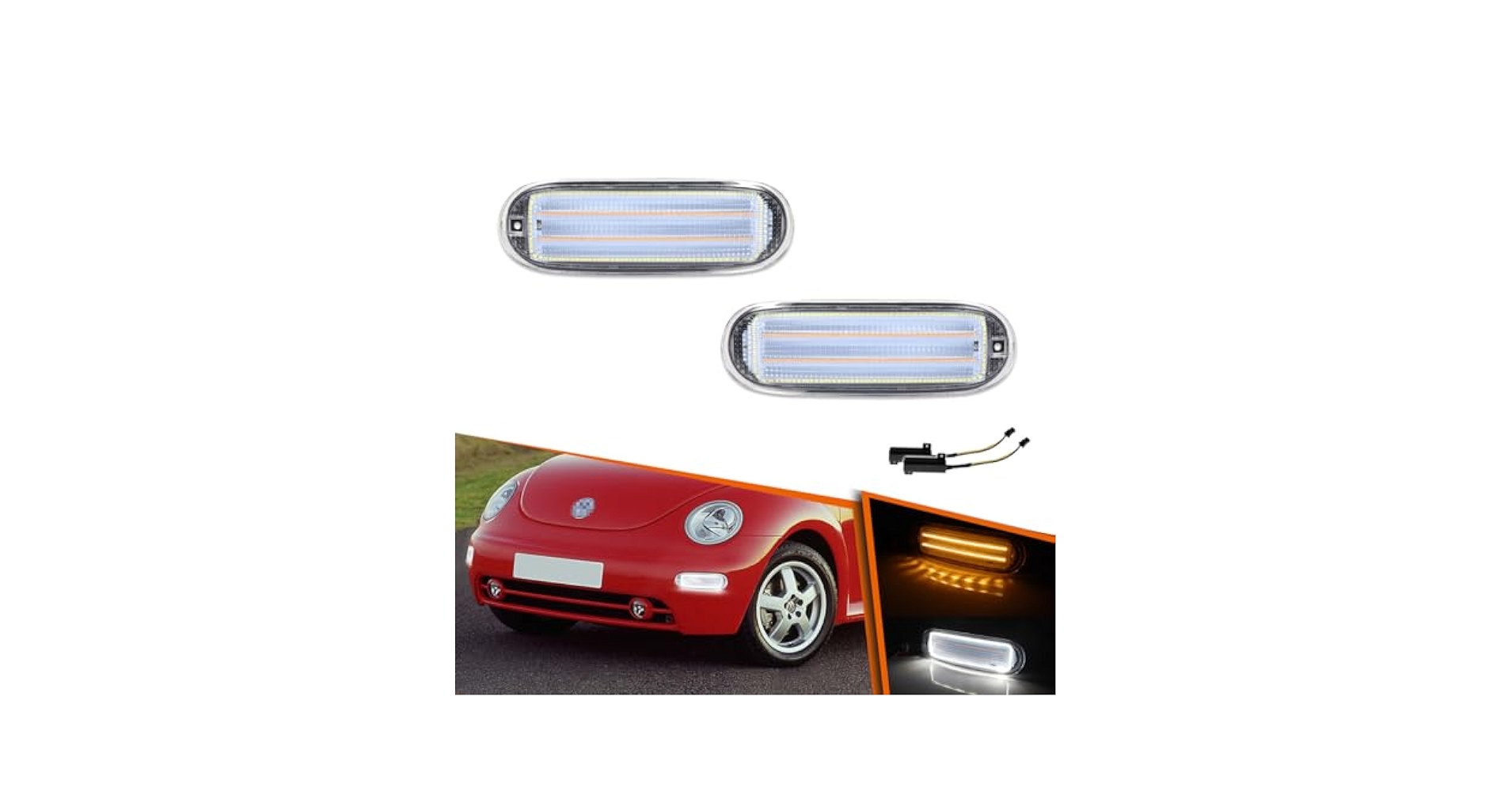 Amazon.com: ADIIL 2x Clear Lens Switchback LED Front DRL