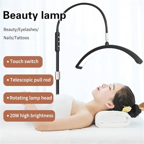 Lampadaire à cils LED esthéticienne rose avec support flexible inclinable - 8