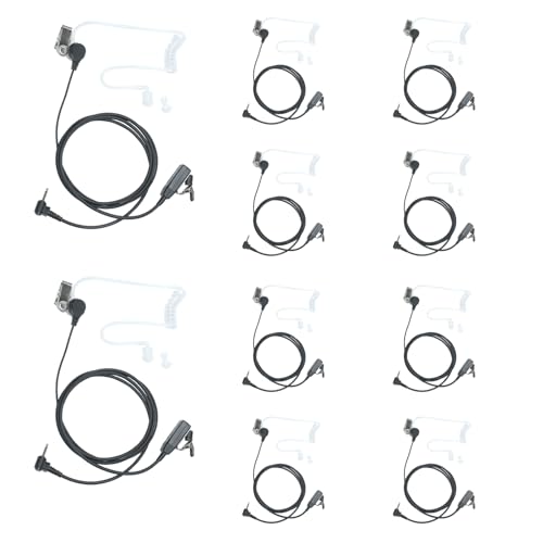 Auricular con micrófono PTT de 1 pin para solucionar interferencias en Motorola Talkabout 10 uds 1