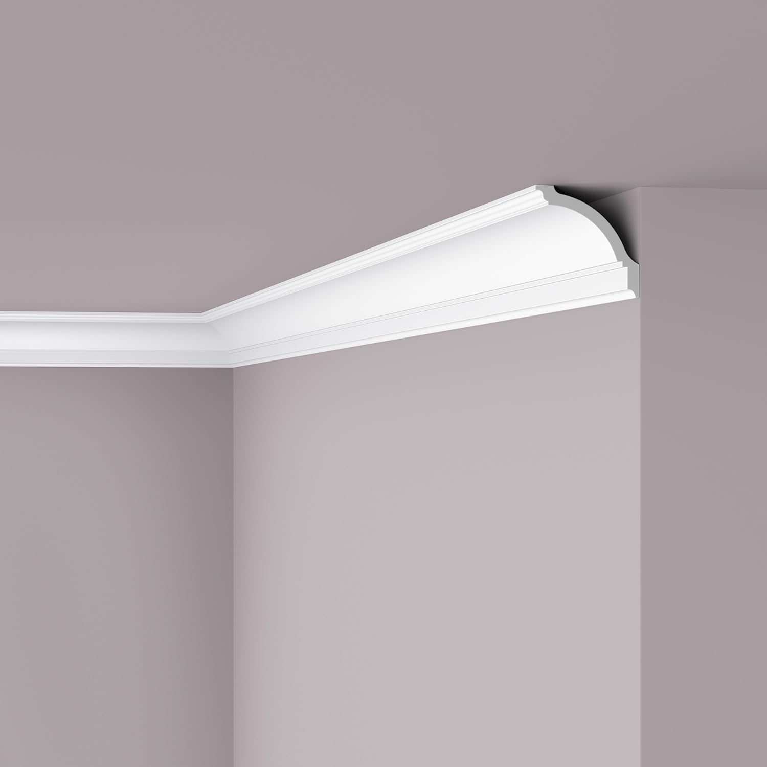 Moulure XXL Blanche GP NOMASTYL profilé de plafond en polystyrène haute densité 100x100mm