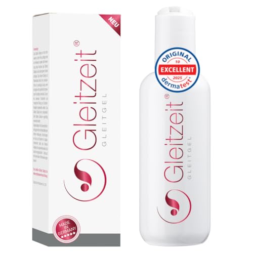 Gleitzeit® Gleitgel wasserbasiertes für Frauen 250ml, sensitiv, dermatologisches Intimgel, Gleitmittel ph neutral, geruchneutral & hautfreundlich