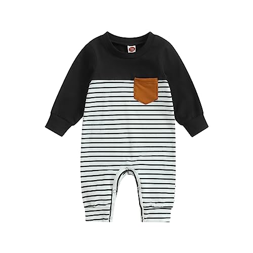 Image of GOOCHEER Casual Fall Winter Clothes Infant Baby Boy Long Sleeve Romper Jumpsuit Playsuit One Piece Outfit
