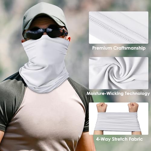 Image of Achiou Cooling Neck Gaiter, UV Protection Face Cover Scarf for Men Women | Breathable, Soft and Quick-Dry Neck Gaiter for Cycling, Running, Fishing