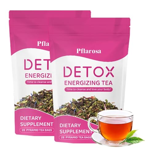 Detox Tea for Weight Loss and Belly Fat 56 Day Herbal Detox Tea with Green Tea & Dandelion | Natural Wellness Tea for Metabolism & Healthy Weight Support | Vegan Herbal Tea Peach Flavour