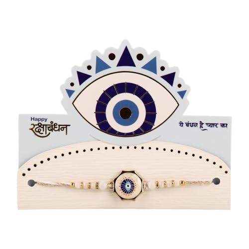 Image of THE URBAN ARTISTIC Rakhi Gift Box Combo Pack for Brother with Designer Rakhi, Roli Chawal, Greeting Card and Decorative Gift Box, Traditional Raksha Bandhan Festival Gift Set for Brothers