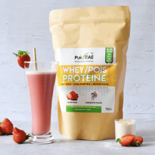 Whey Pois 80% protéine végétale nature origine France en poudre pour shaker