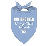 Big Brother Big Dog Bandana - baby Blue, Gender Reveal, Announcement - Triangle Scarf for Small, Medium, Large Dogs