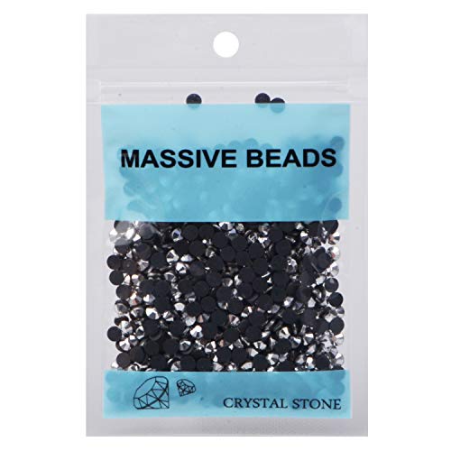 Image of 3000 Pieces Hot Fix Glass Flatback Rhinestones HotFix Round Crystal Gems (Labrador Silver, SS10)