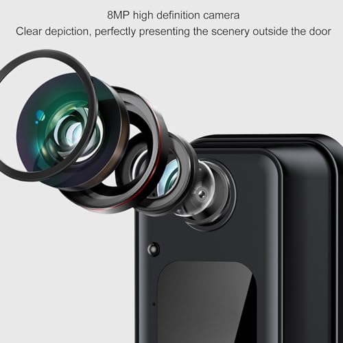 ASHATA Cámara de Timbre Inalámbrico WiFi, Timbre con Videoportero de 2 Vías, Video HD 1080P, Visión Nocturna, Monitor en Tiempo Real de Aplicación, Visualización de 170 Grados, Sistema - imagen 7