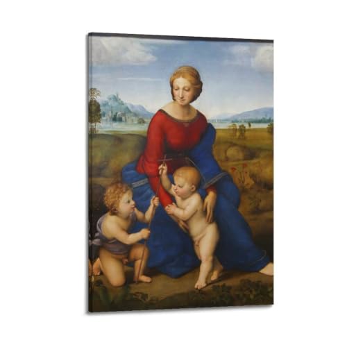 Raphaël Sanzio Madonna Del Prato peinture d'art intemporelle poster toile 30x45