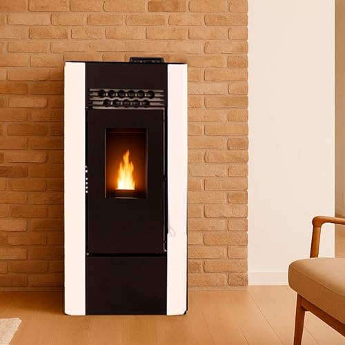 EIDER BIOMASA – Estufa de Pellets King 10 – 10,6 kW – Tolva 15 kg – Calienta hasta 180 m³ – Consumo 0,56–2,02 kg/h – Alto Rendimiento 87% – Encendido Rápido – Programable – Clase Energética A+ - imagen 6