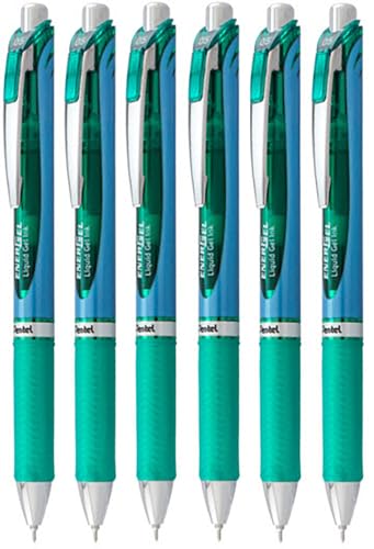 Pentel EnerGel 0.5mm punta fina con tinta verde 6 unidades miniatura 1