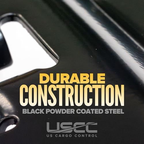 Image of US Cargo Control X Track Rails (2-Pack), 2 FT Black X-Track Rail for Trailers, Pickup Trucks, Garages, and Sheds - Use with E-Track Straps for Vertical and Horizontal Alignment