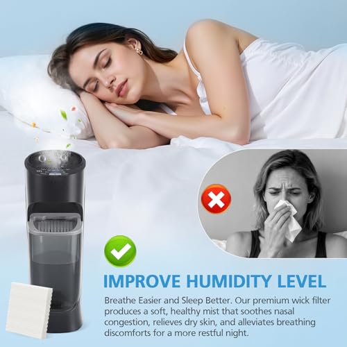 Image of iSingo 6 Pack Humidifier Wicking HFT600 Replacement Filters T | Compatible with Honeywell Tower Humidifier HEV615 HEV620 Cool Moisture Humidifier, Compare to part HFT600T HFT600PDQ
